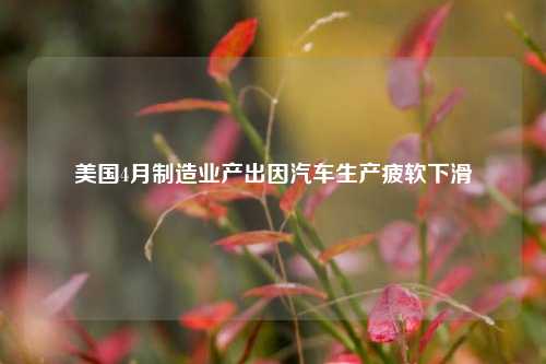 美国4月制造业产出因汽车生产疲软下滑  第1张