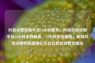 抖音点赞自助平台24小时服务，抖音点赞自助平台24小时全网最低，24小时在线服务，解锁抖音点赞的新篇章亿乐社区低价自营货源站